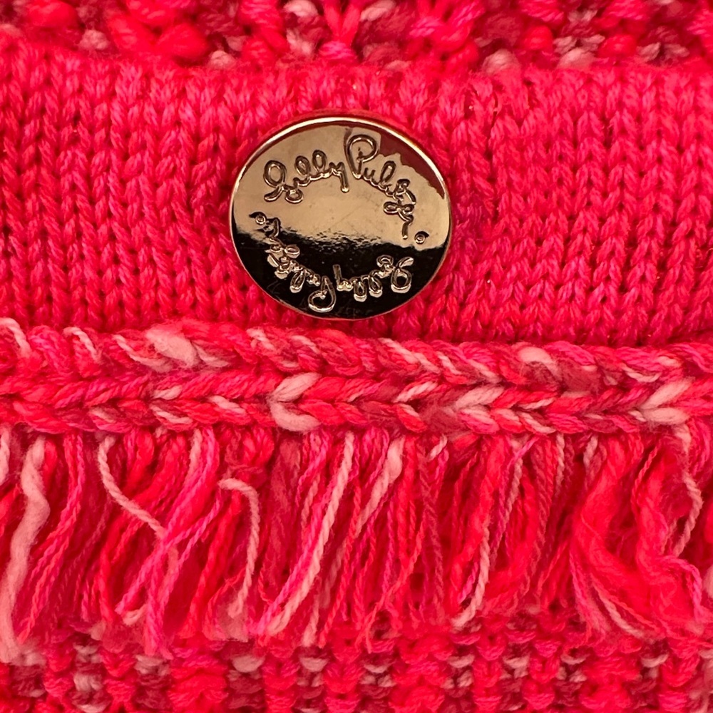 Lilly Pulitzer Simora Spicy Coral Fringe Tweed Jacket - XS - Picture 7 of 7